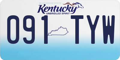 KY license plate 091TYW