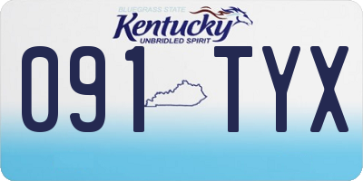 KY license plate 091TYX