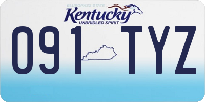 KY license plate 091TYZ