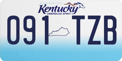 KY license plate 091TZB
