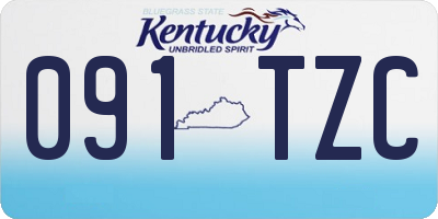 KY license plate 091TZC