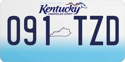 KY license plate 091TZD
