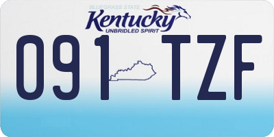 KY license plate 091TZF