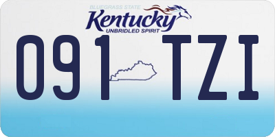 KY license plate 091TZI