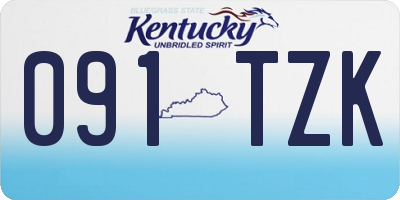 KY license plate 091TZK