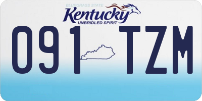 KY license plate 091TZM