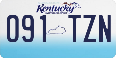 KY license plate 091TZN