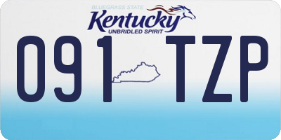 KY license plate 091TZP