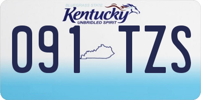 KY license plate 091TZS