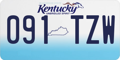 KY license plate 091TZW
