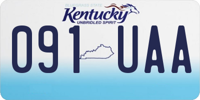 KY license plate 091UAA