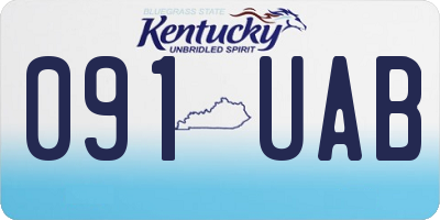 KY license plate 091UAB