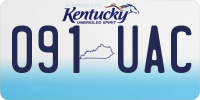 KY license plate 091UAC