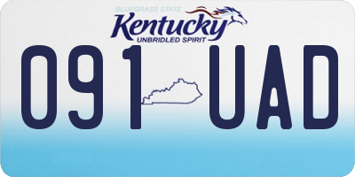 KY license plate 091UAD