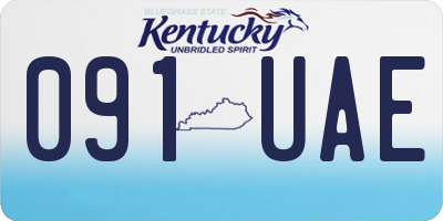KY license plate 091UAE