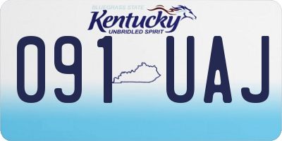 KY license plate 091UAJ