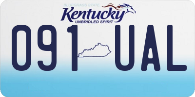 KY license plate 091UAL