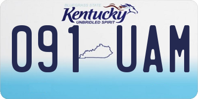 KY license plate 091UAM
