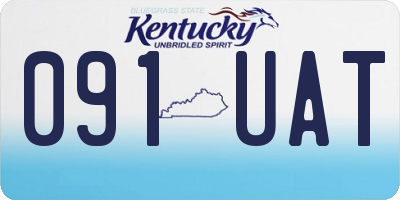 KY license plate 091UAT