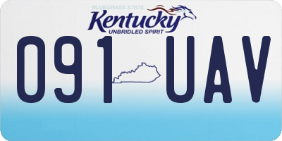 KY license plate 091UAV