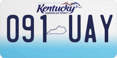 KY license plate 091UAY