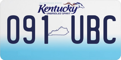 KY license plate 091UBC