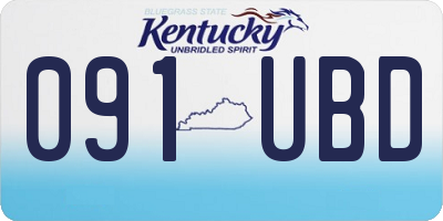 KY license plate 091UBD