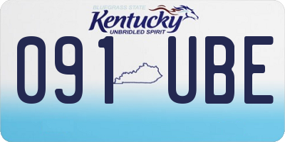 KY license plate 091UBE