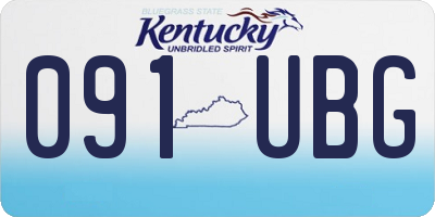 KY license plate 091UBG