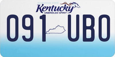KY license plate 091UBO