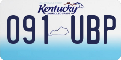 KY license plate 091UBP