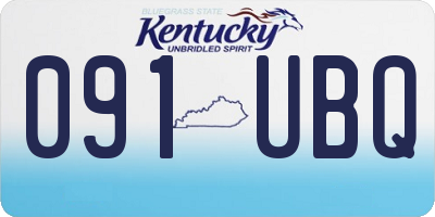 KY license plate 091UBQ