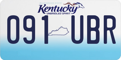 KY license plate 091UBR