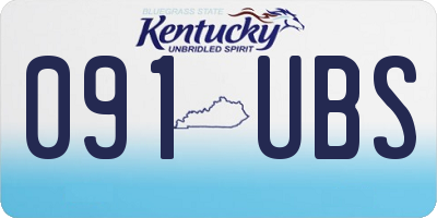 KY license plate 091UBS