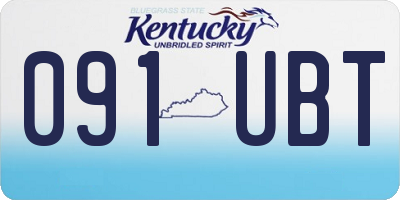 KY license plate 091UBT