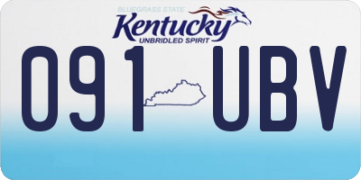 KY license plate 091UBV