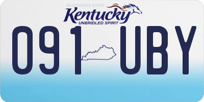 KY license plate 091UBY
