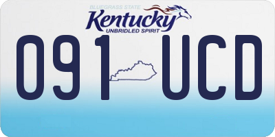 KY license plate 091UCD