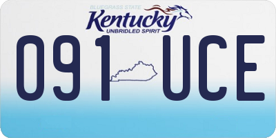 KY license plate 091UCE