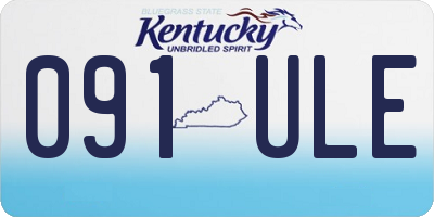 KY license plate 091ULE