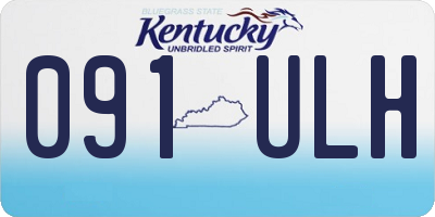KY license plate 091ULH