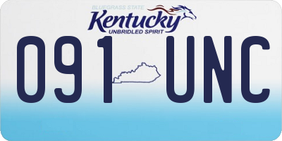 KY license plate 091UNC