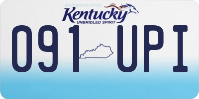 KY license plate 091UPI
