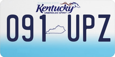 KY license plate 091UPZ