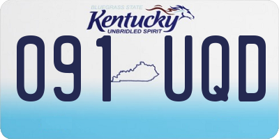 KY license plate 091UQD