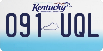 KY license plate 091UQL