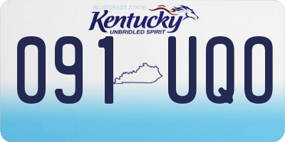 KY license plate 091UQO
