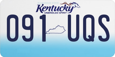 KY license plate 091UQS