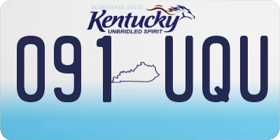 KY license plate 091UQU