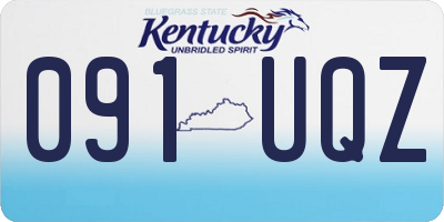 KY license plate 091UQZ